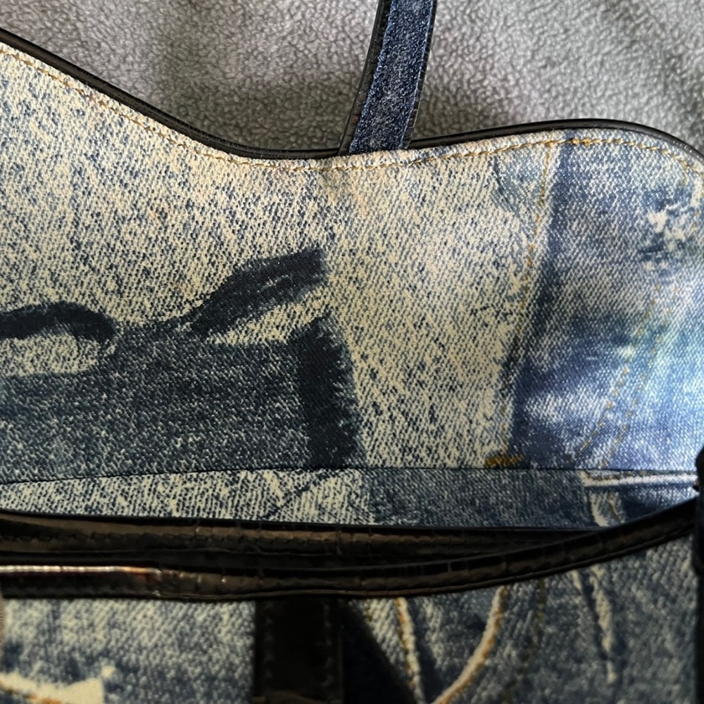 Vintage Christian Dior Denim Saddle Bag - Picture 11 of 15